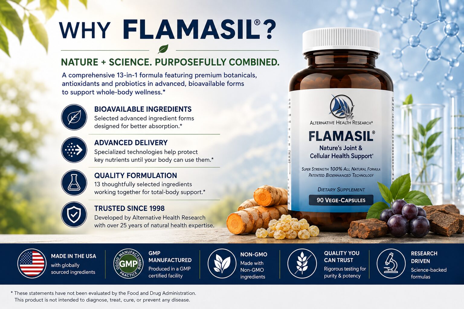 Flamasil® for Healthy Inflammatory Response & Cellular Support - Image 2